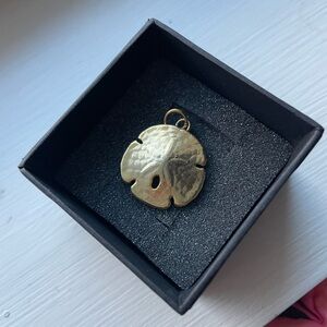 Gold Tone Sand Dollar Pendant